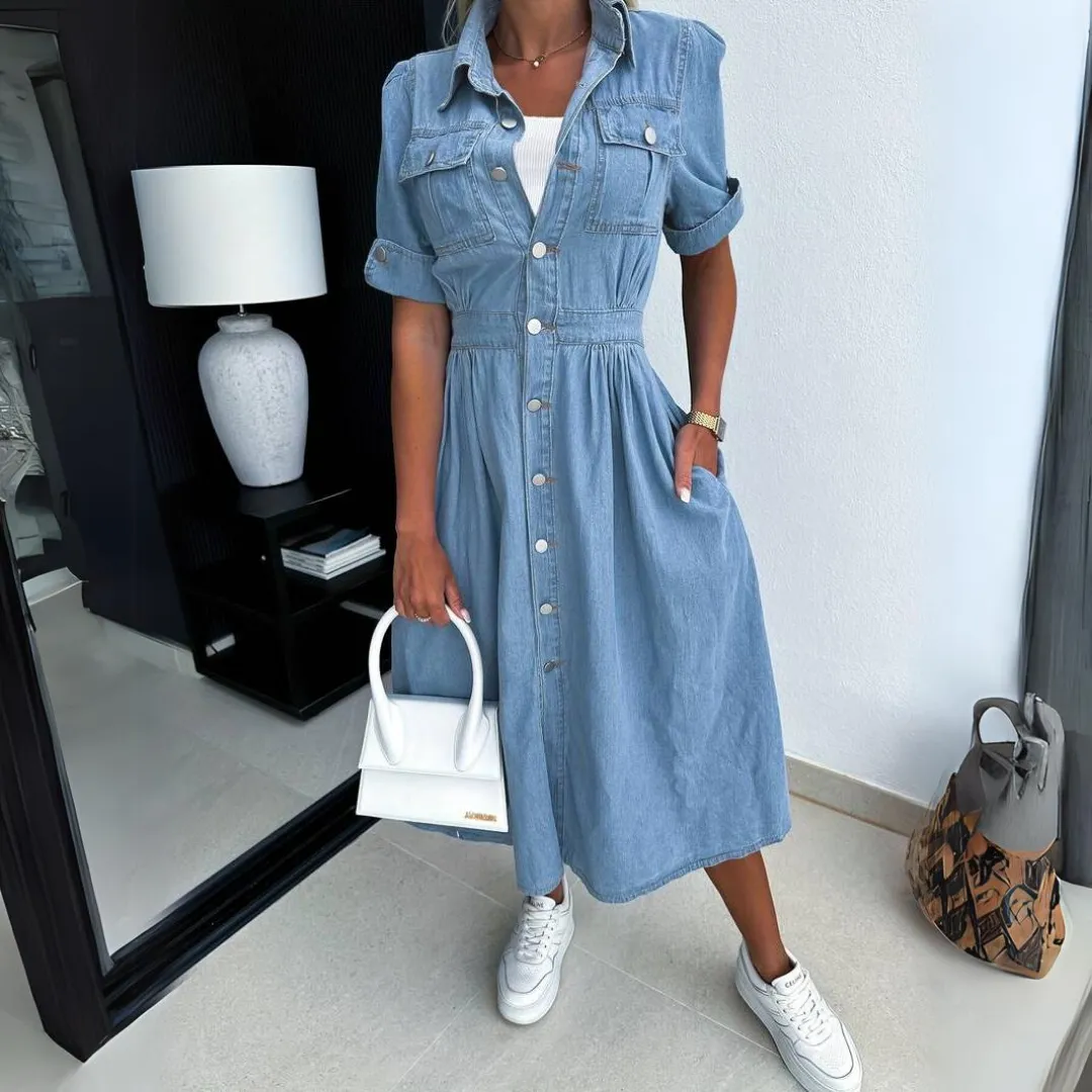 Tanya - Dress - Casual - Denim - For Everyday Use