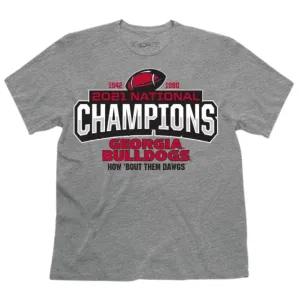 The Victory Georgia Bulldogs 2021 National Champions Soft Triblend Gray T-Shirt