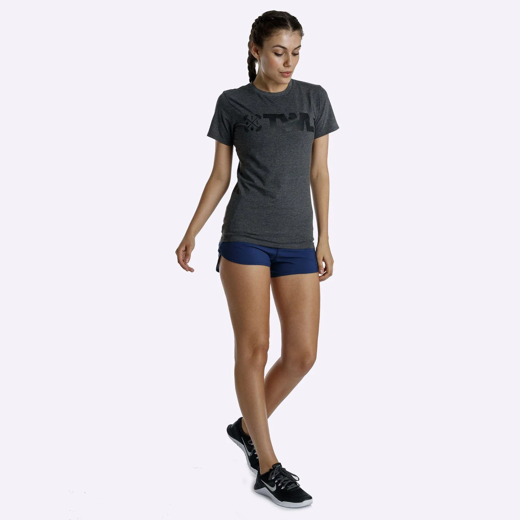 The WOD Life - Women's Classics Flux T-Shirt - Charcoal/Black