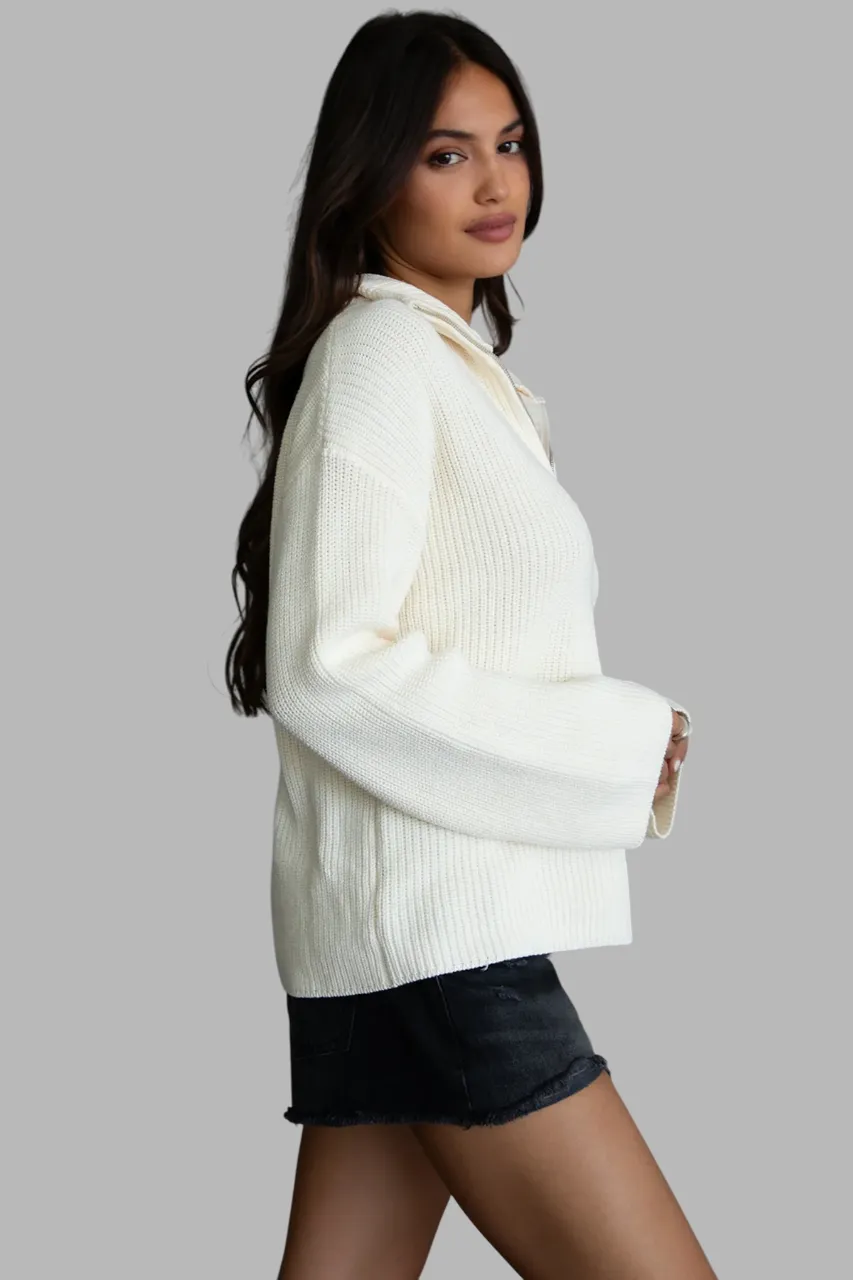 TIC TOC - "LIISA" Oversized Zip Sweater