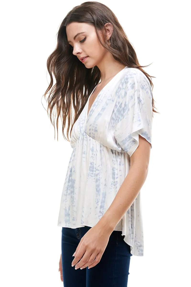 Tie Dye Dolman Sleeve Oversize Blouse Top