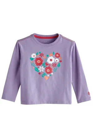 Toddler Coco Plum Everyday Long Sleeve Graphic T-Shirt  |  Soph Lilac Blooming Heart