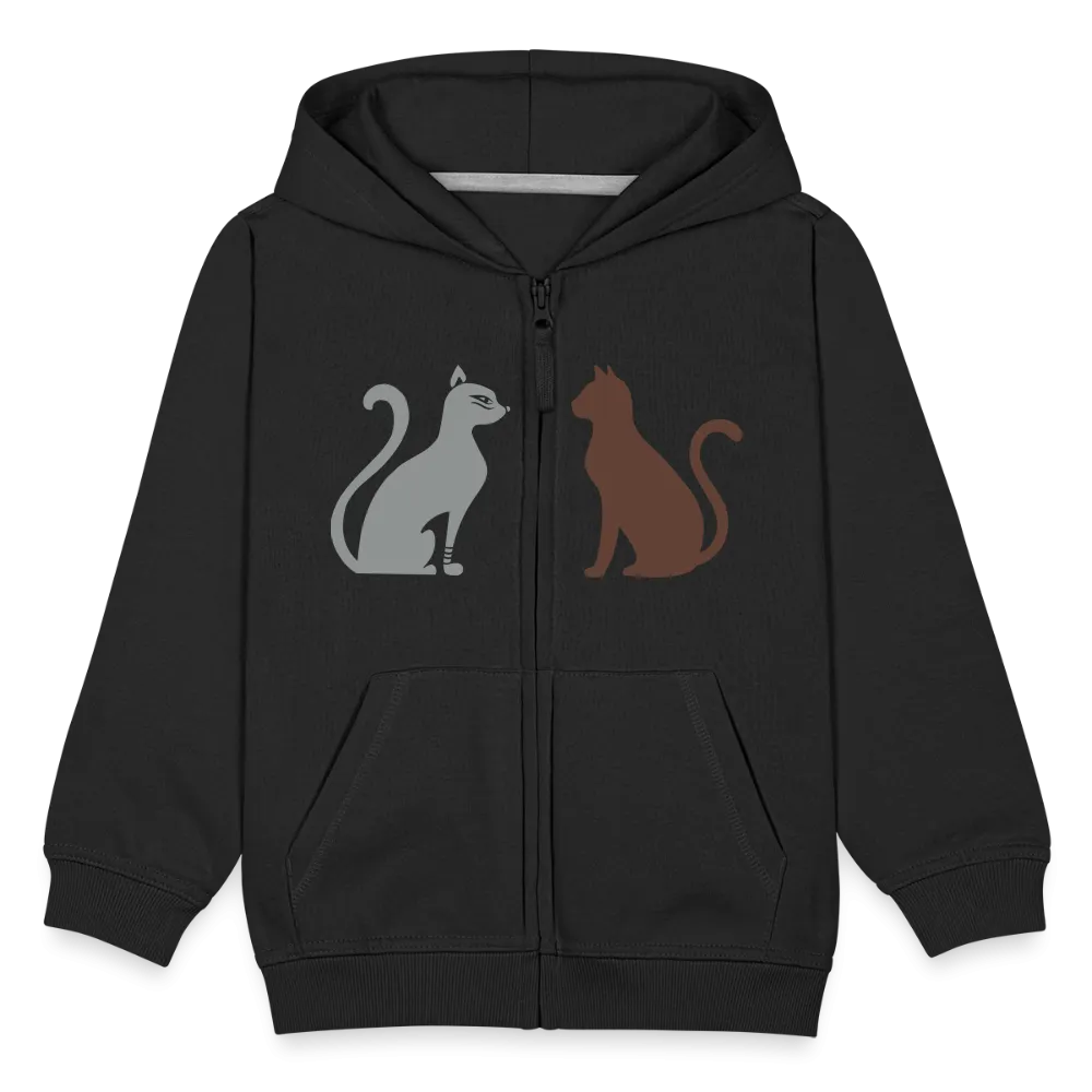 Veste à capuche Premium Enfant "2 Chats"