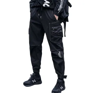 WLS Techwear Bright Line Velcro Thick Fleece Cargo Pants