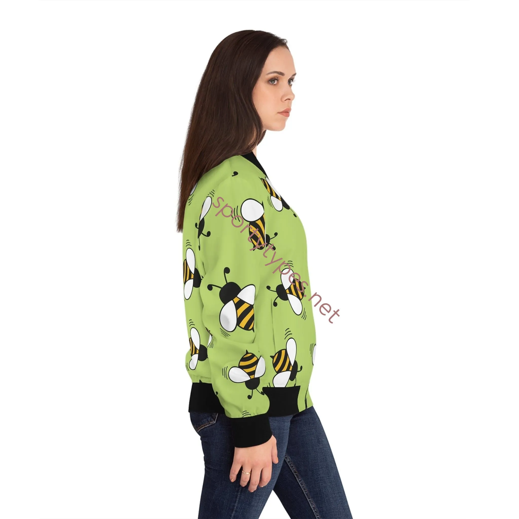 Women's Honey Bees Bomber Jacket