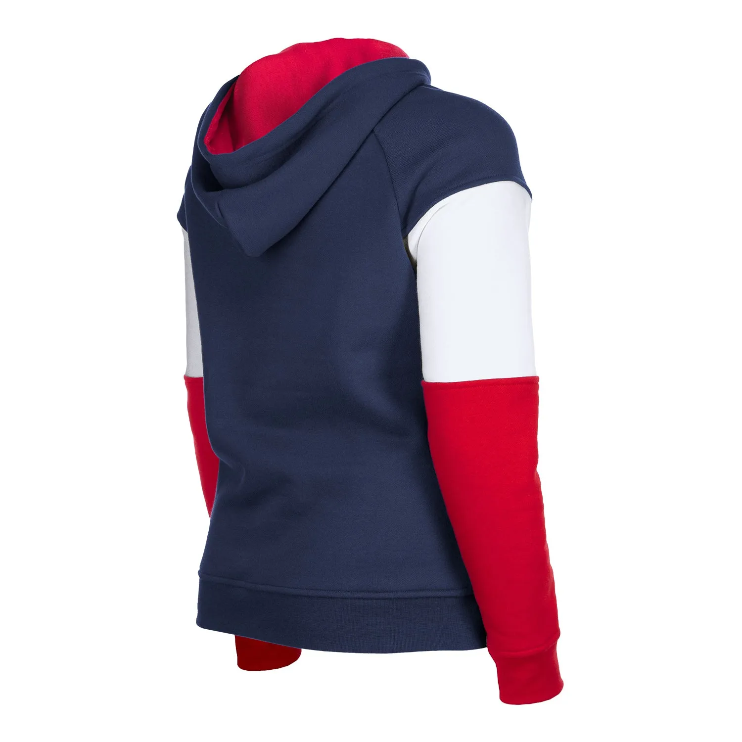 Women's New Era USMNT Heather Navy Color Block Hoodie