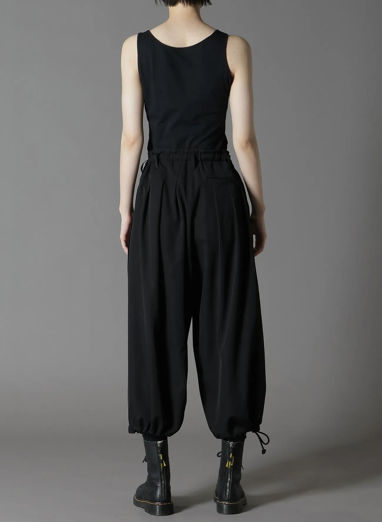 WOOL GABARDINE BALLOON PANTS