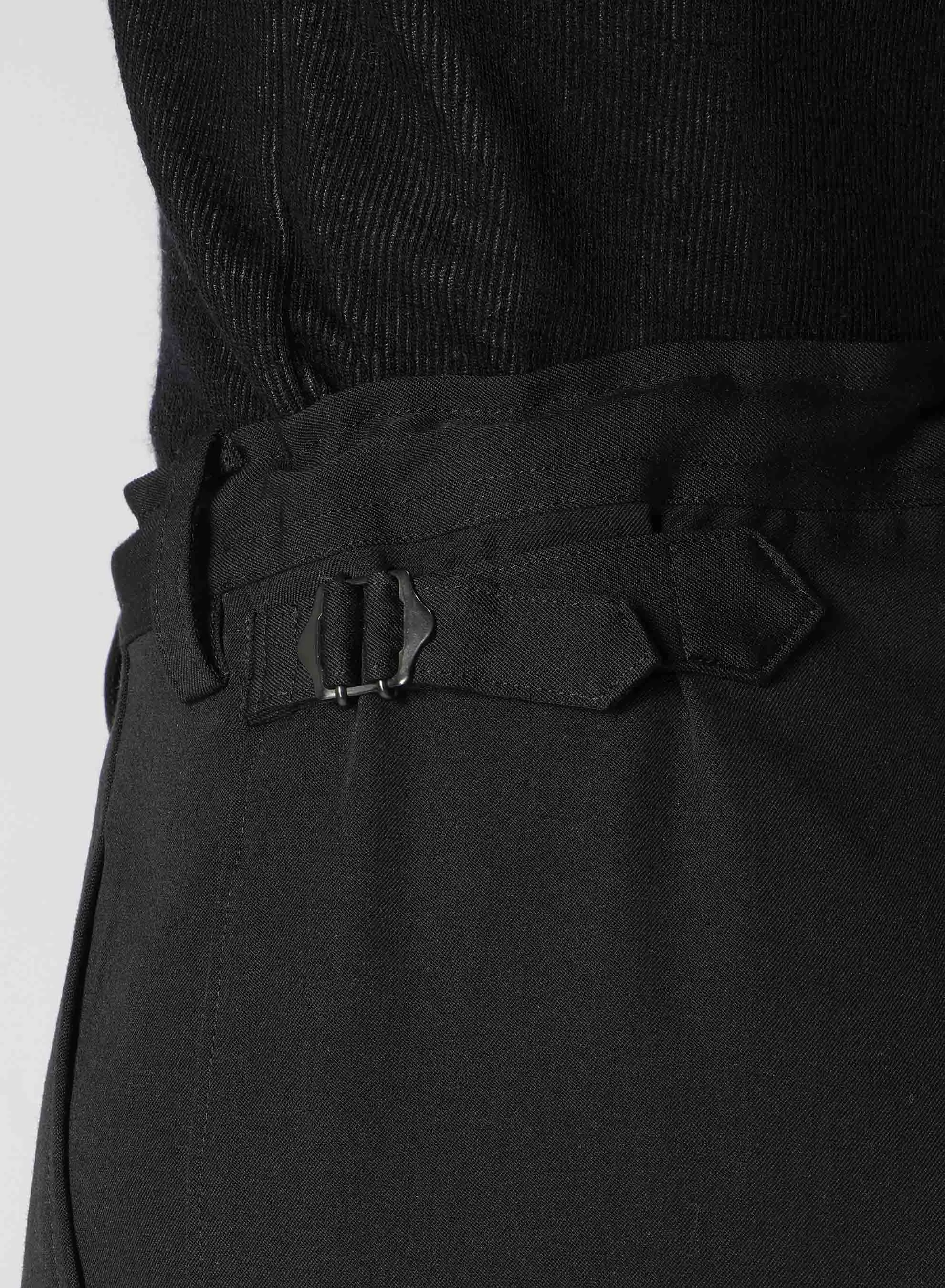 WOOL GABARDINE LEFT SIDE LINED PANTS