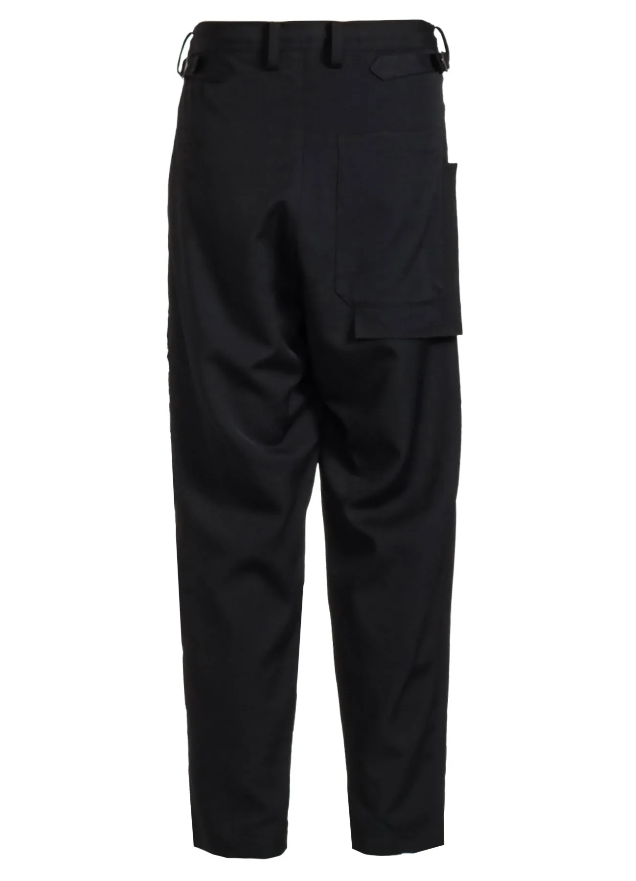 WOOL GABARDINE LEFT SIDE LINED PANTS