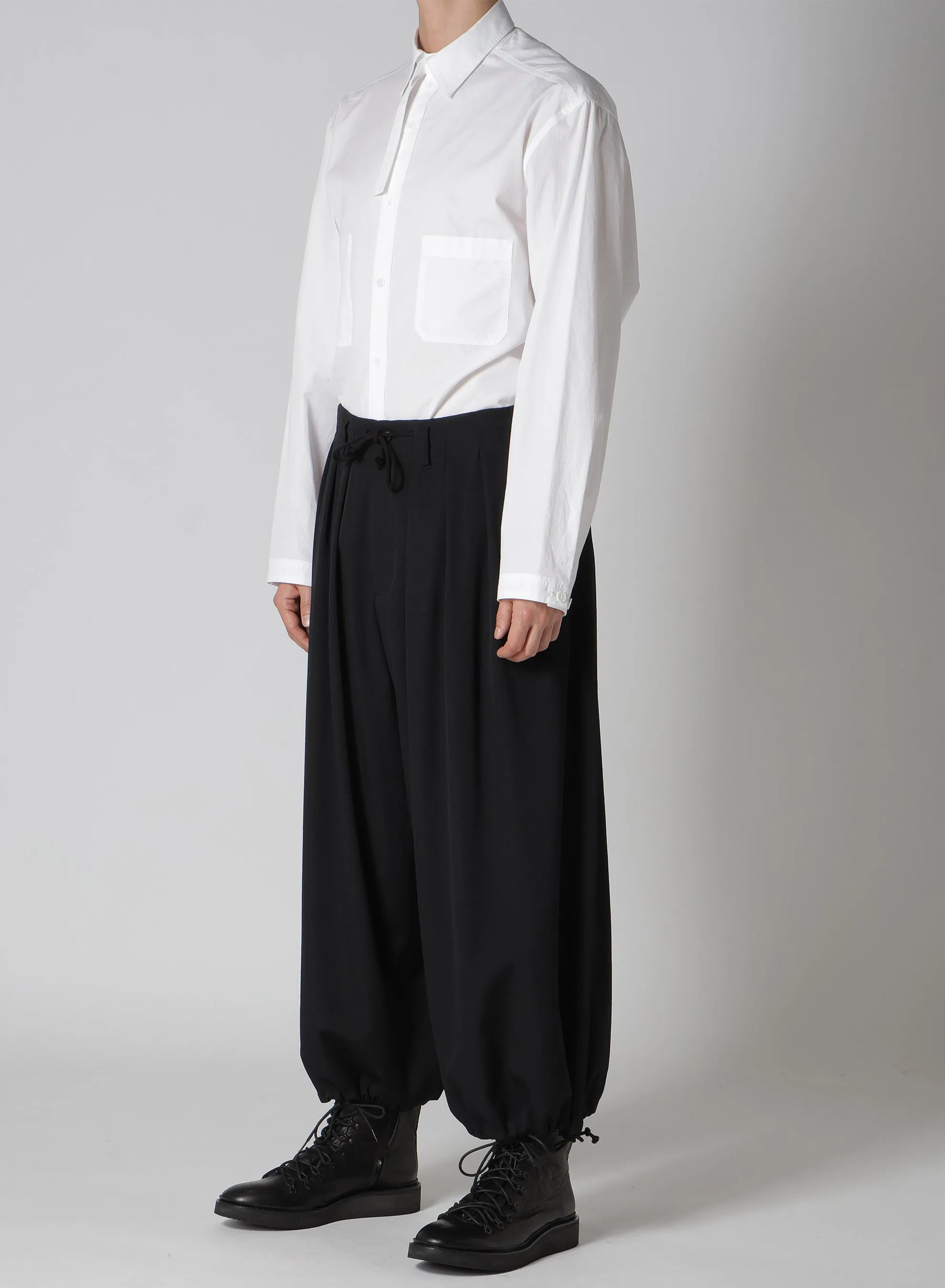 WOOL GABARDINE STANDARD BALLON PANTS