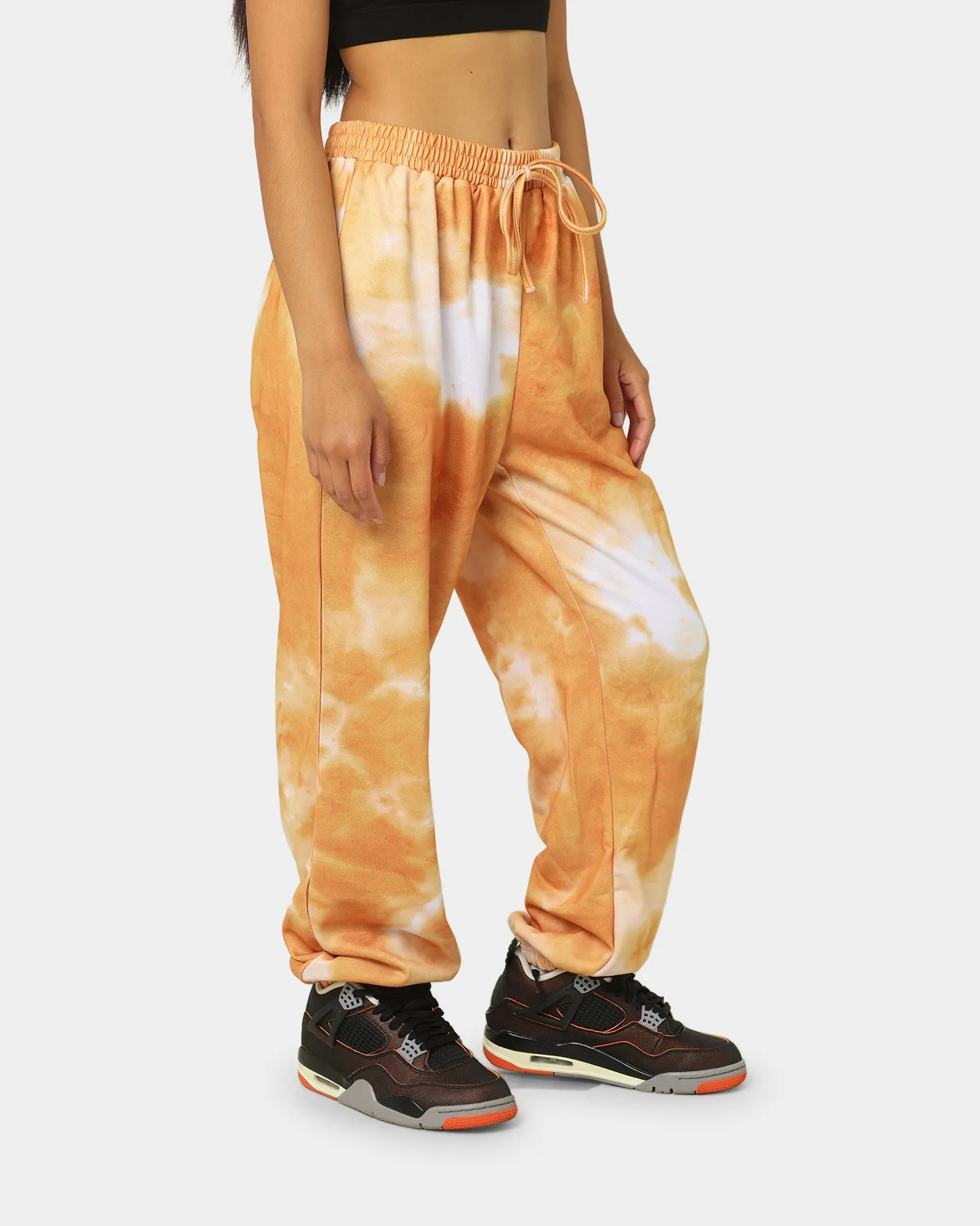 XXIII Women's Zuzu Tie Dye Track Pants Orange/White