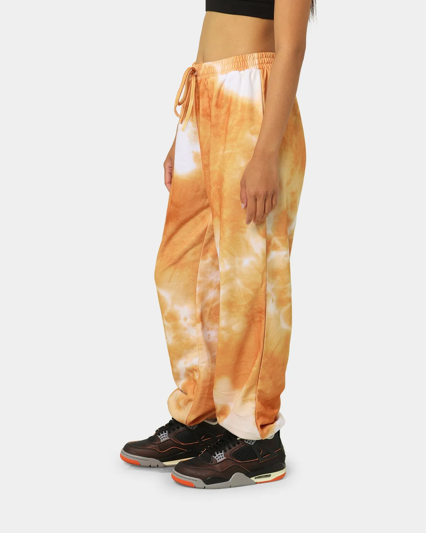 XXIII Women's Zuzu Tie Dye Track Pants Orange/White