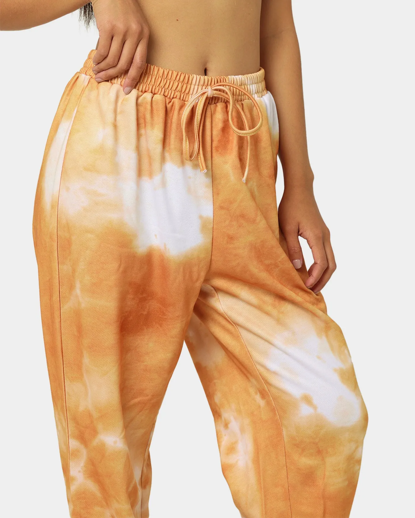 XXIII Women's Zuzu Tie Dye Track Pants Orange/White