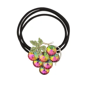 Yellow Chimes Rubber Bands for Women Hair Accessories for Women Hair Rubber Band Crystal Rubberband Fruit Bunch Charms Ponytail Holder for Girls And Women Hair Accessories for Women Girls Gift for Women & Girls.