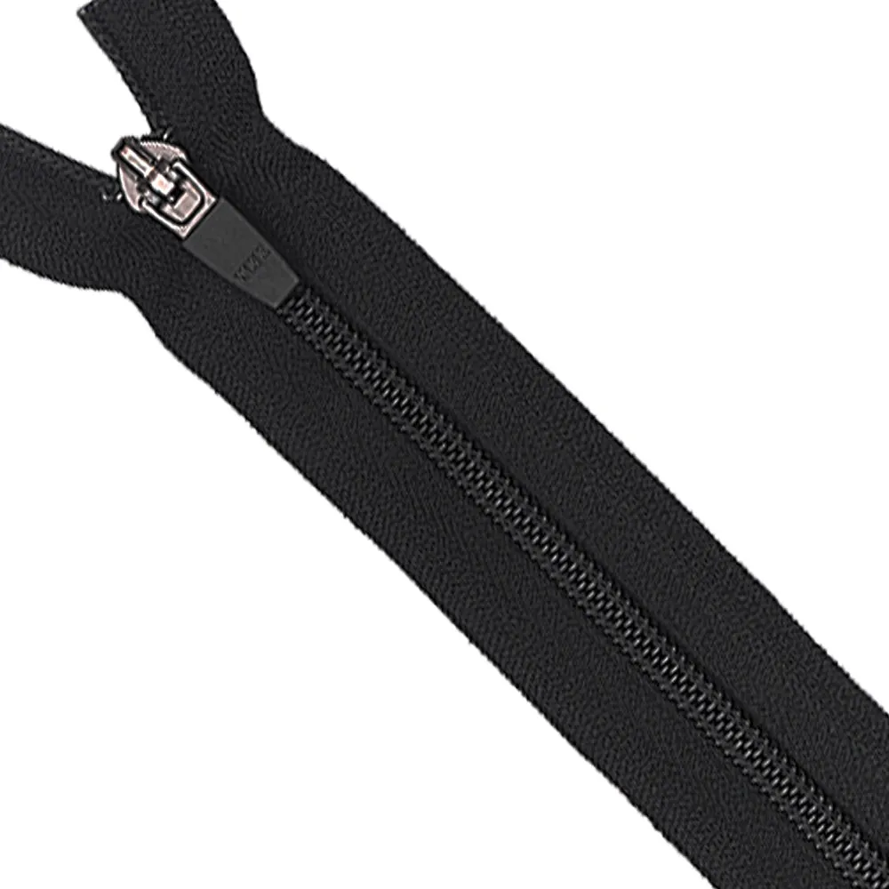 YKK- #5 Black/Grey Coil Open-End YKK Jacket Zipper