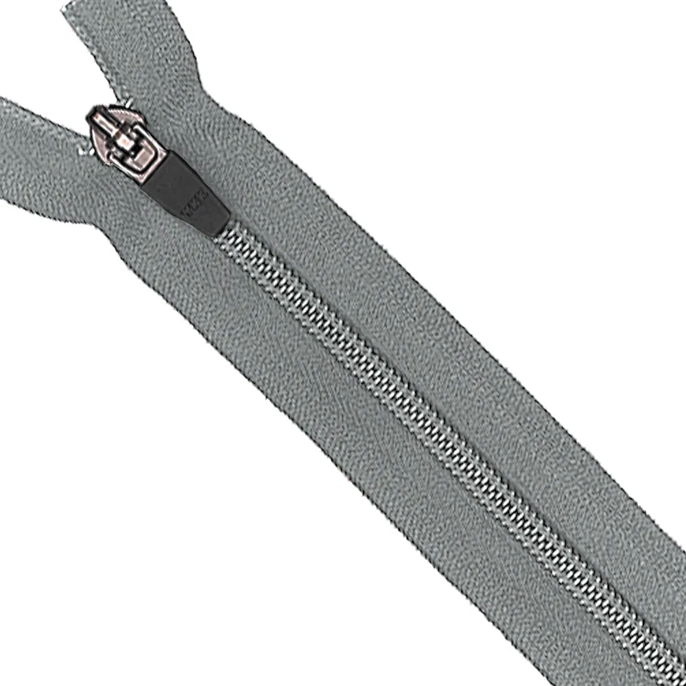 YKK- #5 Black/Grey Coil Open-End YKK Jacket Zipper