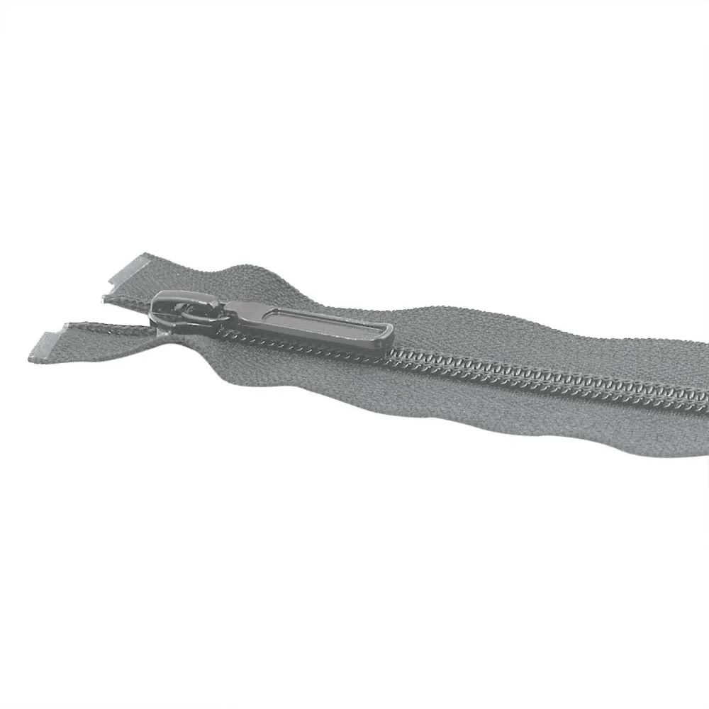 YKK- #5 Black/Grey/White Nylon Coil Open-End YKK Zipper