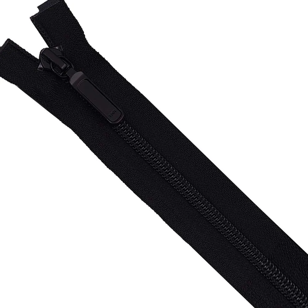 YKK- #5 Black/Grey/White Nylon Coil Open-End YKK Zipper