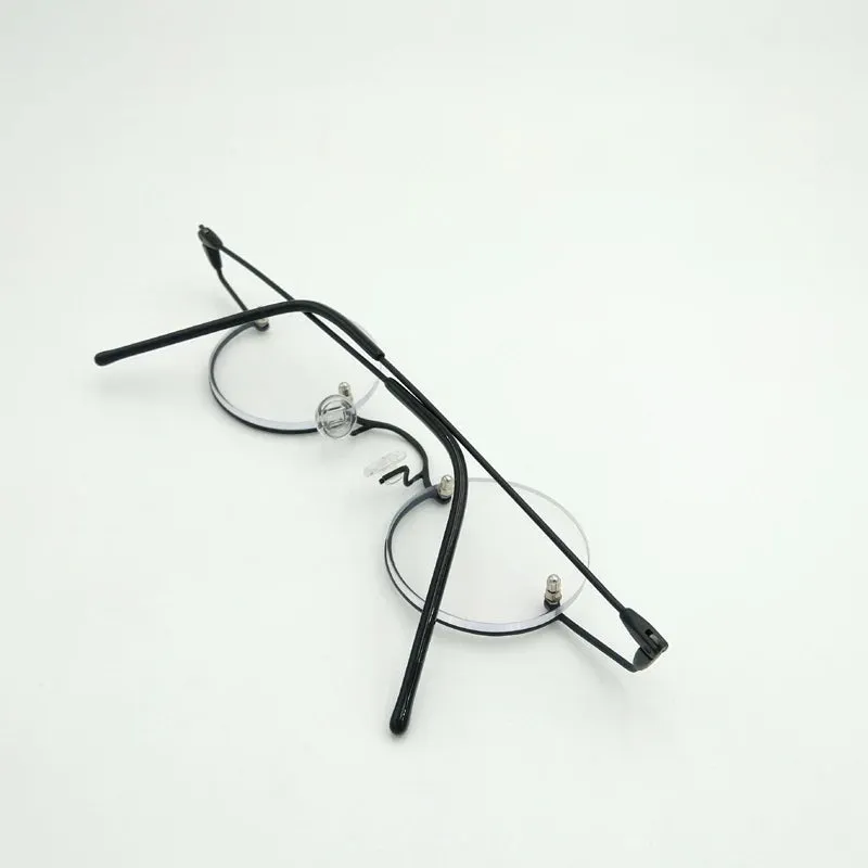 Yujo Unisex Semi Rim Round Alloy Reading Glasses 00736